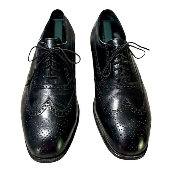 Florsheim Black Lexington Wingtip Oxford Size 10 Men’s Wingtip Oxford Shoes - Picture 1 of 13